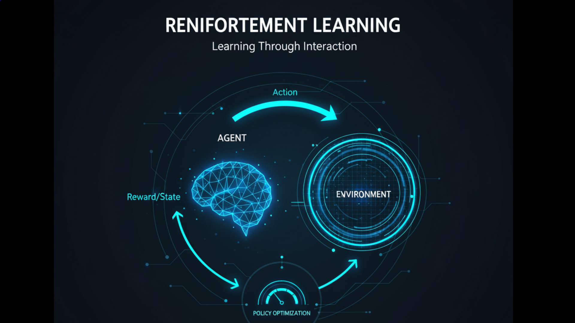 Dark Blue And White Modern The Power Of Data Presentation (16) Reinforcement Learning