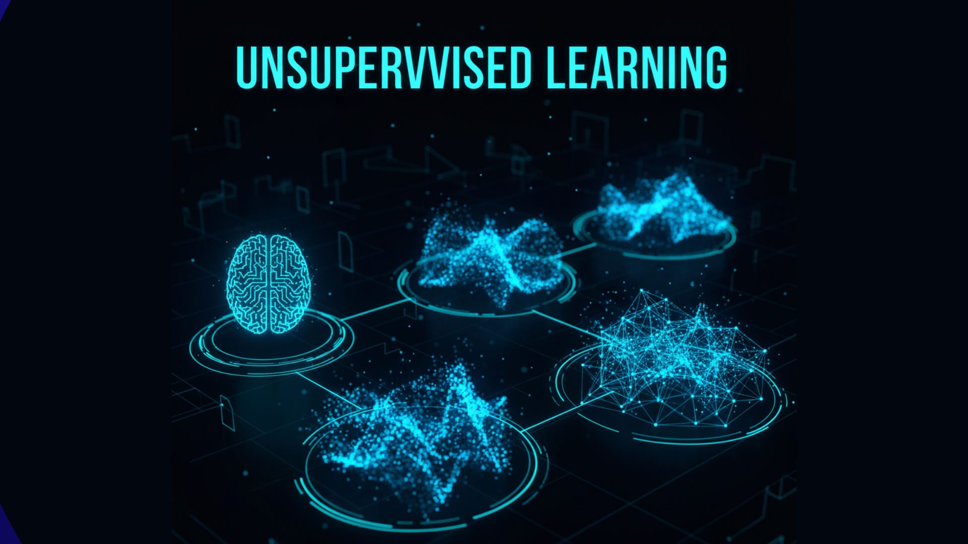 Dark Blue And White Modern The Power Of Data Presentation (8) Unsupervised Learning