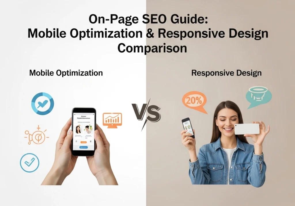 On-page SEO guide mobile optimization responsive design comparison