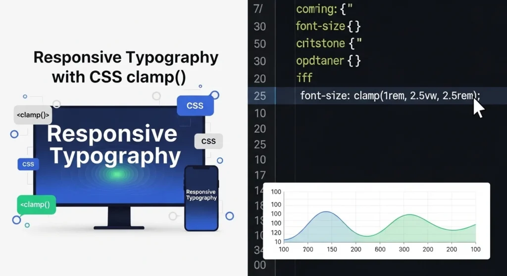 Responsive typography using CSS clamp for a
responsive website