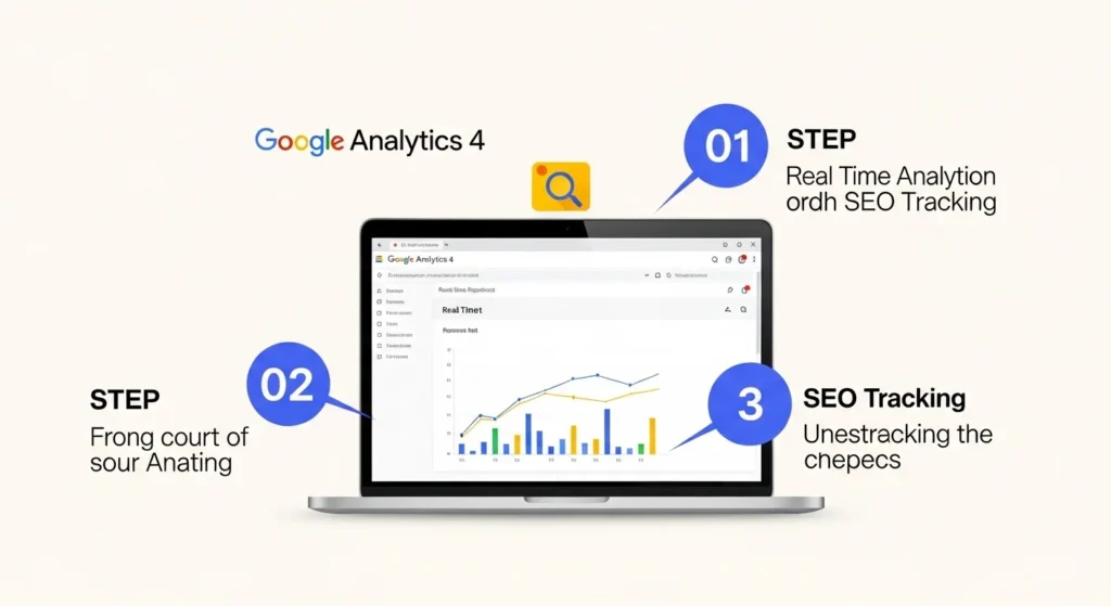 Step-by-step Google Analytics 4 setup process for beginners starting SEO tracking