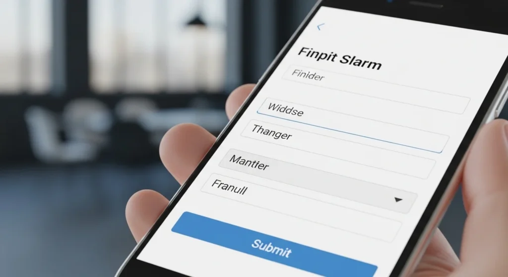 Mobile-optimized form design example for a mobile-friendly website