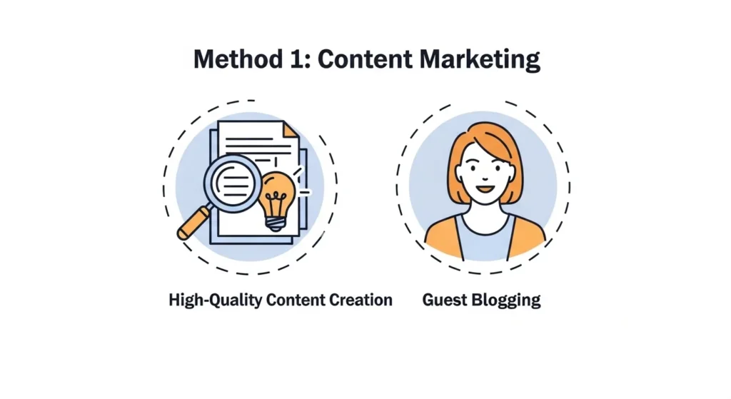 Backlink building strategies roadmap showing 5 methods for
SEO quality link acquisition