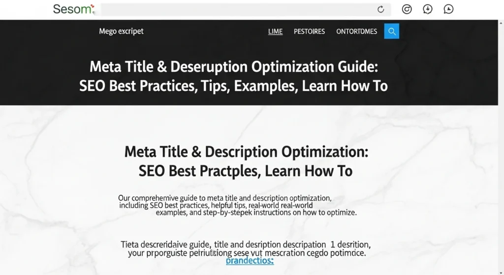 Google search result showing meta title tag and meta description optimization example