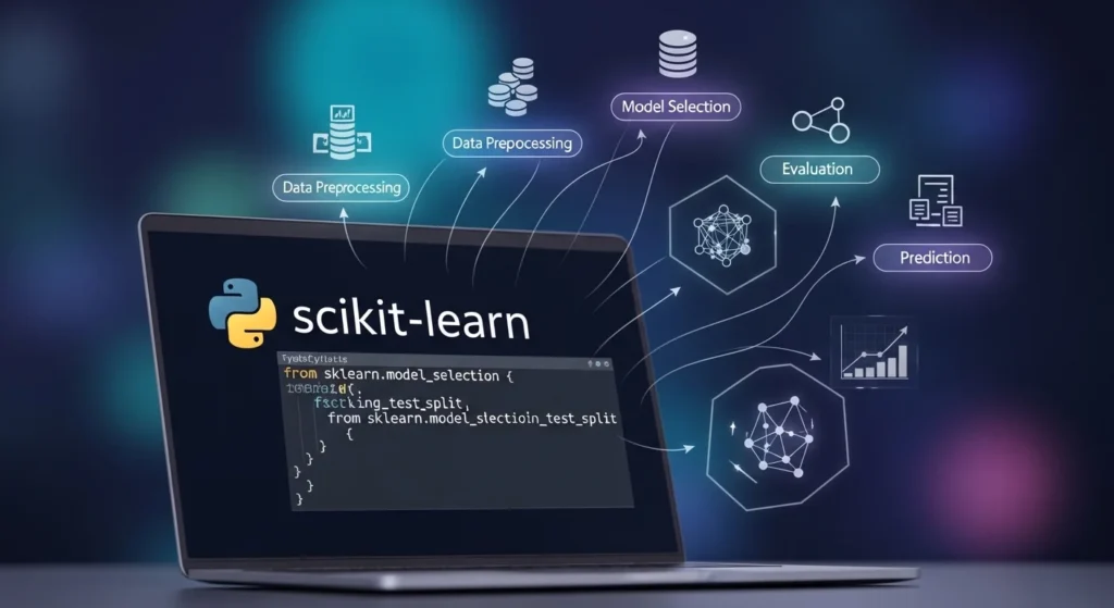 Scikit-learn machine learning workflow — one of the top 10 Python libraries