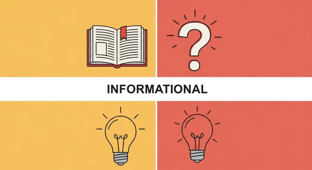 Four types of search intent used in keyword analysis for SEO