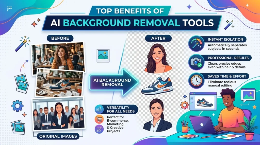 Top Benefits of AI Background Removal Tools