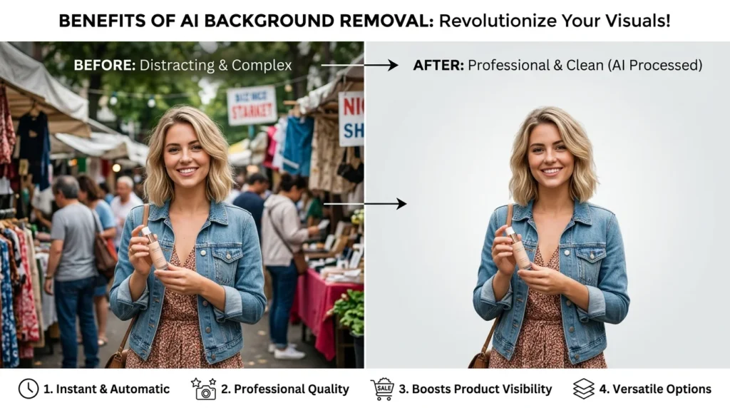 Benefits of AI Background Removal