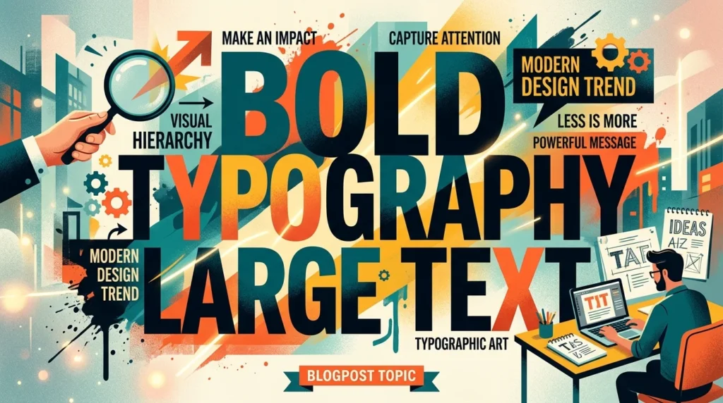 Bold Typography and Large Text