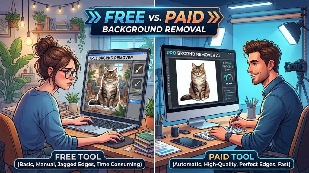Free vs. Paid Background Removal Tools: