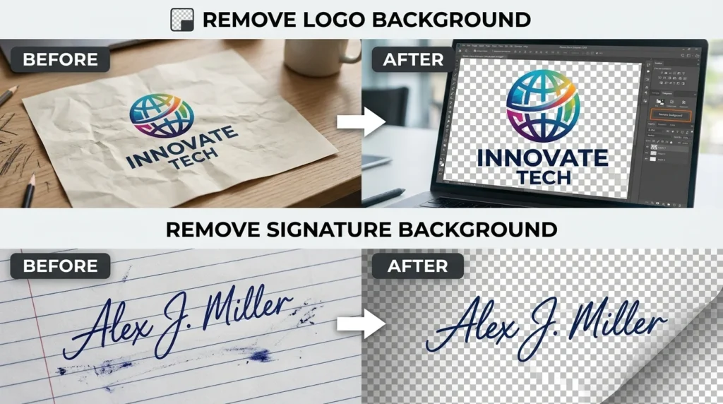 Methods to Remove Background from Logos and Signatures